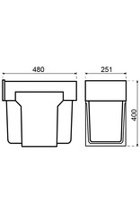 Hailo Hailo 3666-11 afvalemmer Tandem de Luxe 31 liter (1x24 + 1x7 liter)