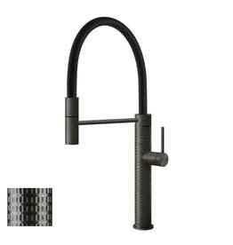 Gessi luxe keukenkraan Gessi 316 Gun Metal Meccanica Flex Eenhendelkeukenmengkraan