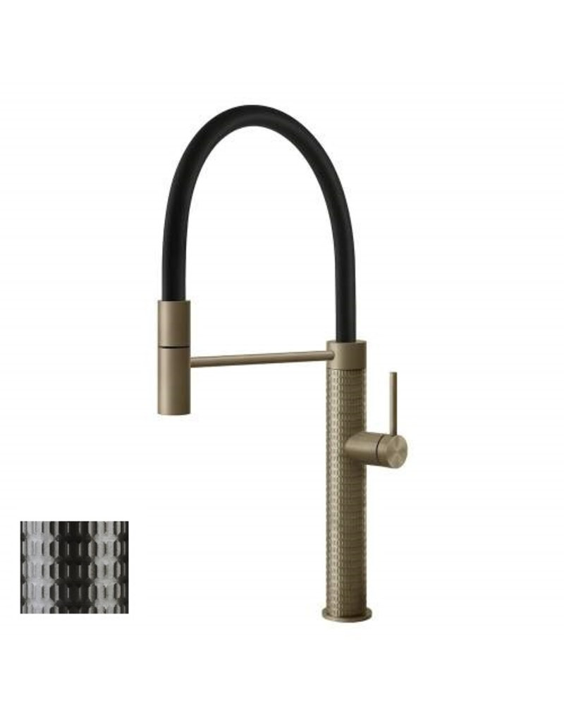 Gessi luxe keukenkraan Gessi 316 Gold Meccanica Flex Eenhendelkeukenmengkraan