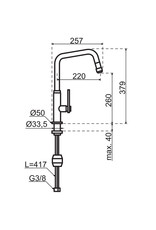 Gessi Gessi Mechanical Copper / Koper met uittrekbare perlator