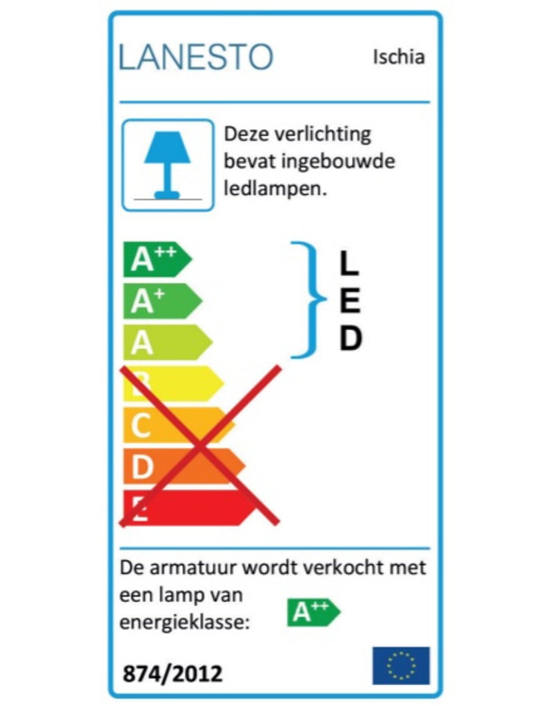 Lanesto Lanesto Ischia ledverlichting Gold met touchdimmer Set van 3 ledspots