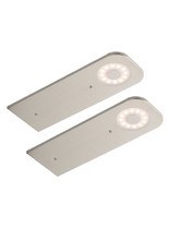 Lanesto Lanesto Ischia ledverlichting RVS met touchdimmer Set van 2 ledspots