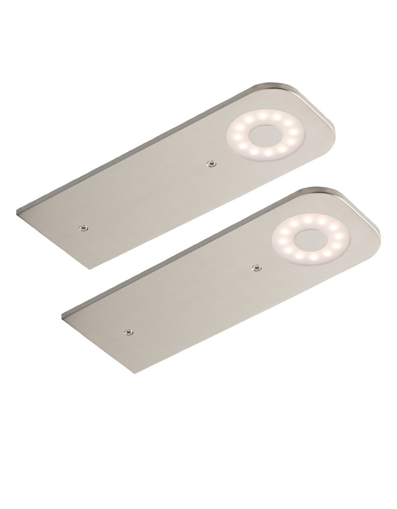 Lanesto Lanesto Ischia ledverlichting RVS met touchdimmer Set van 2 ledspots