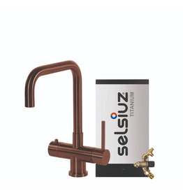 Selsiuz kranen Selsiuz Haaks Copper / Koper met TITANIUM Combi (Extra) boiler