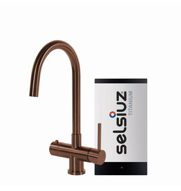 Selsiuz kranen Selsiuz Rond Copper / Koper met TITANIUM Single boiler