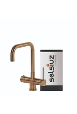 Selsiuz kranen Selsiuz Haaks Gold / Goud met TITANIUM Single boiler