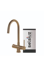 Selsiuz kranen Selsiuz Rond Gold / Goud met TITANIUM Single boiler