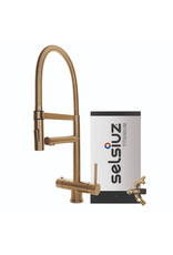 Selsiuz kranen Selsiuz XL Gold / Goud met TITANIUM Combi (Extra) boiler