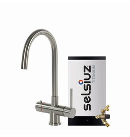 Selsiuz kranen Selsiuz Rond RVS (Inox) met TITANIUM Combi (Extra) boiler