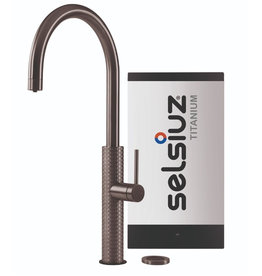 Selsiuz kranen Selsiuz by Gessi 3 in 1 Gun Metal Zwart 350353 met TITANIUM Single boiler