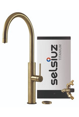 Selsiuz kranen Selsiuz by Gessi 3 in 1 Gold / Goud 350367 met TITANIUM Combi (Extra) boiler