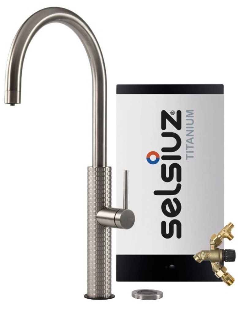 Selsiuz kranen Selsiuz by Gessi 3 in 1 RVS 350349 met TITANIUM Combi (Extra) boiler