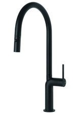Gessi luxe keukenkraan Gessi Stelo Rond Zwart met uittrekbare perlator