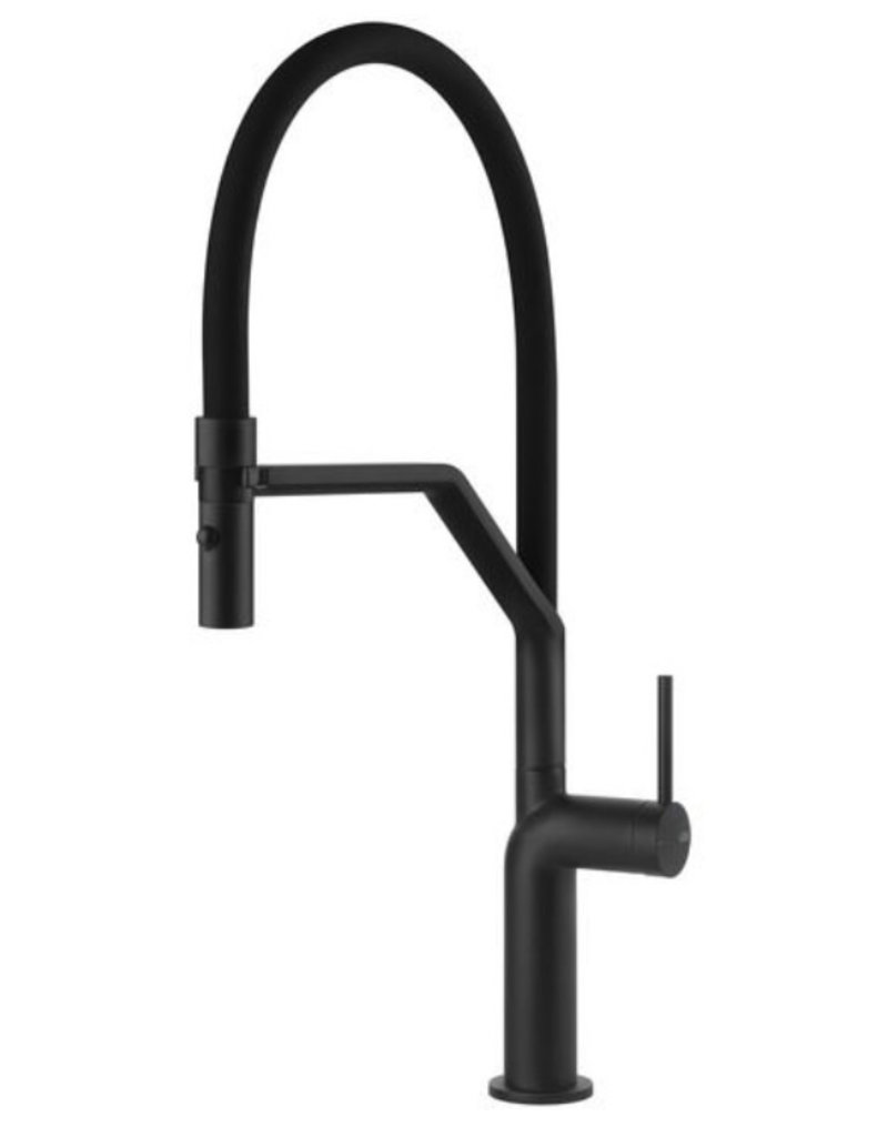 Gessi luxe keukenkraan Gessi Stelo Flexibel Zwart