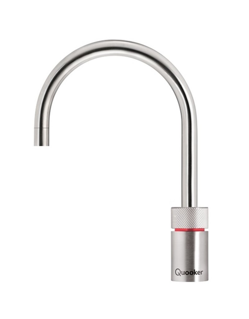 Quooker kranen Quooker CUBE met Nordic Round RVS en Combi+ Reservoir