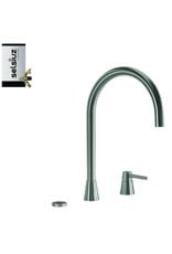 Selsiuz kranen Selsiuz Osiris Cone Counter 3-in-1 RVS met TITANIUM Combi (Extra) boiler