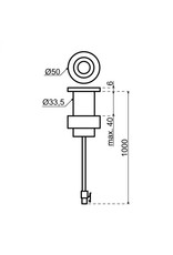 Selsiuz kranen Selsiuz Push Rond Gold / Goud met TITANIUM Single boiler