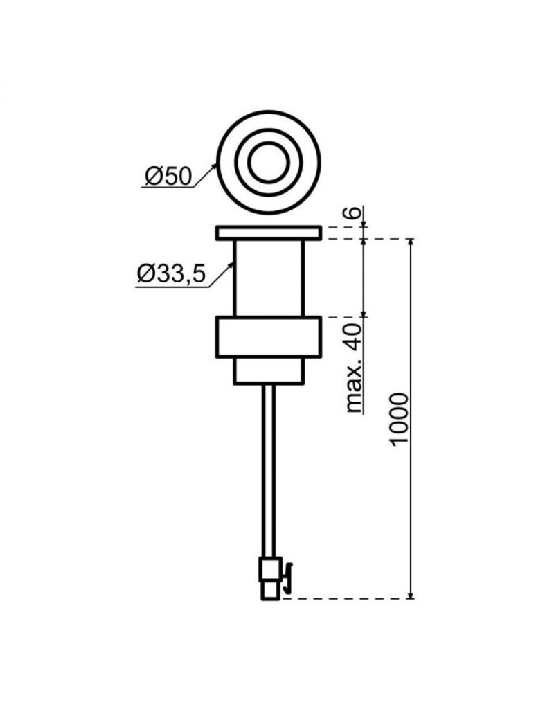 Selsiuz kranen Selsiuz Push Rond Copper / Koper met TITANIUM Single boiler