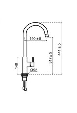 Selsiuz kranen Selsiuz Push Rond Copper / Koper met TITANIUM Single boiler