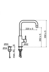 Selsiuz kranen Selsiuz Push Haaks Inox (RVS) met TITANIUM Single boiler