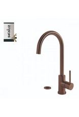 Selsiuz kranen Selsiuz Push Rond Copper / Koper met TITANIUM Combi (Extra) boiler