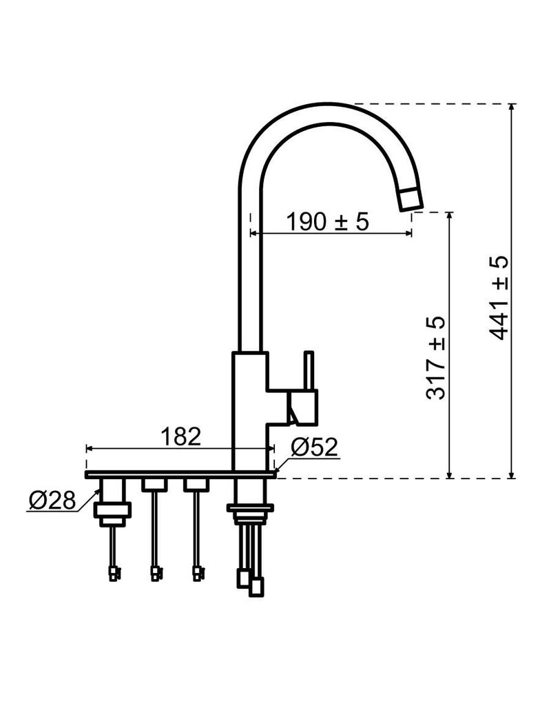 Selsiuz kranen Selsiuz Unlimited 5-in-1 Rond Copper / Koper met TITANIUM Single boiler en Cooler