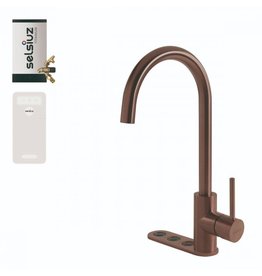 Selsiuz kranen Selsiuz Unlimited 5-in-1 Rond Copper / Koper met TITANIUM Combi (Extra) boiler en Cooler