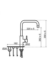 Selsiuz kranen Selsiuz Unlimited 5-in-1 Haaks Gold / Goud met TITANIUM Combi (Extra) boiler en Cooler