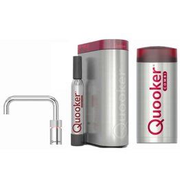 Quooker kranen Quooker CUBE met Nordic Square Chroom en Combi+ Reservoir