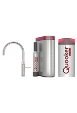 Quooker kranen Quooker CUBE met Fusion Round Chroom en Combi 2.2 reservoir