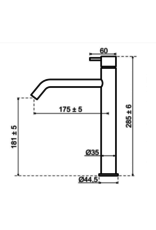 Qisani Qisani Flow wastafelkraan Verhoogd Copper / Koper