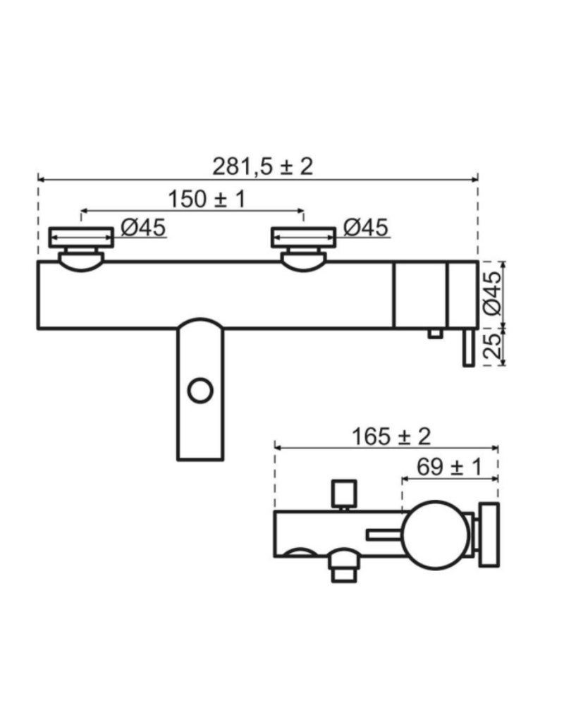 Qisani Qisani Flow badthermostaat Zwart Gecoat