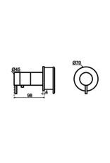 Qisani Qisani Flow thermostatische inbouwkraan 1-weg rond Copper / Koper