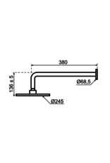 Qisani Qisani Flow thermostatische inbouwset 2-weg vierkant  Zwart Gecoat