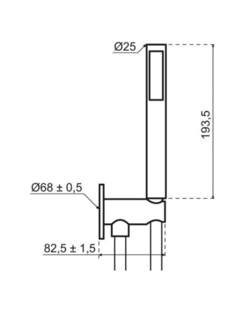 Qisani Qisani Flow thermostatische inbouwset 2-weg vierkant  Copper /  Koper