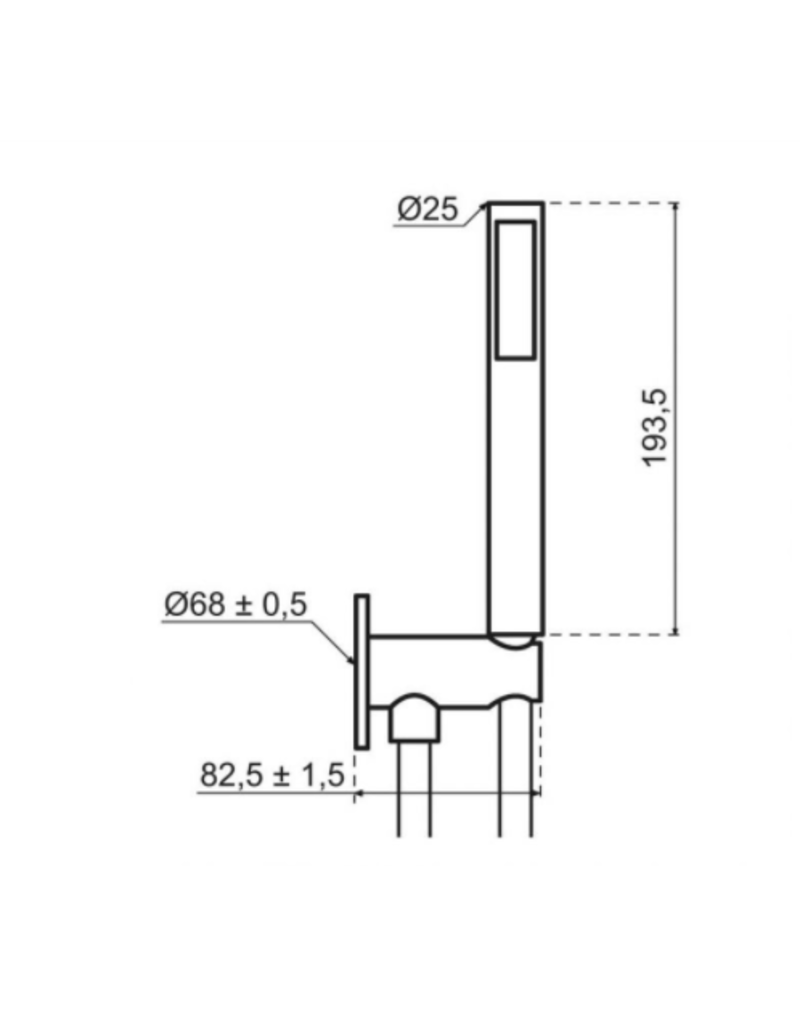 Qisani Qisani Flow handdouche met wateraansluiting RVS