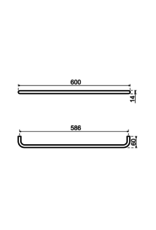 Qisani Qisani Flow handdoekrek 60 cm RVS