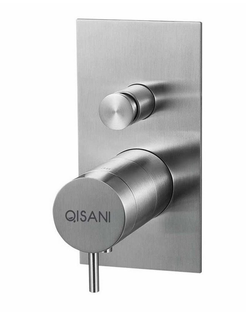 Qisani Qisani Flow thermostatische inbouwkraan 2-weg vierkant RVS