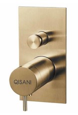 Qisani Qisani Flow thermostatische inbouwkraan 2-weg vierkant Gold / Goud