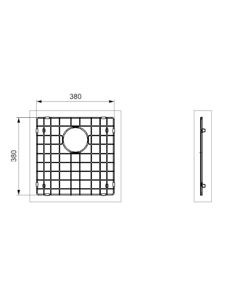 Lanesto Bodemrek voor Lanesto Urban  Sturdy Black Zwart 40x40 spoelbak - 311560SB