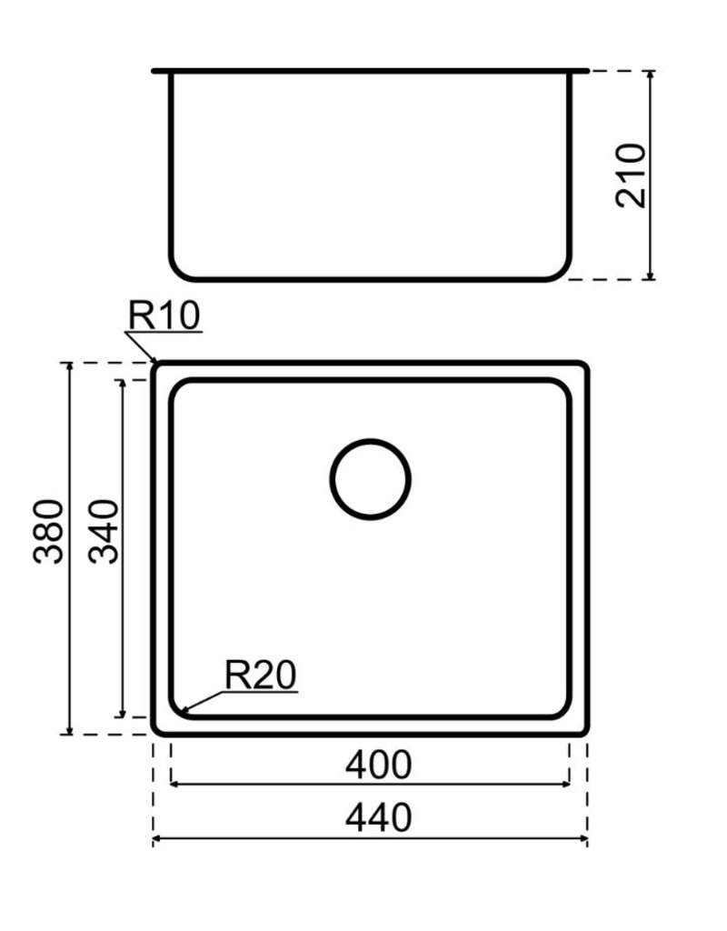 Lanesto Lanesto Giro 910 40x34 Inleg spoelbak