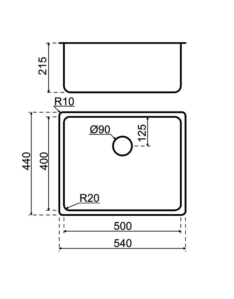 Lanesto Lanesto Giro 916 50x40 Inleg spoelbak  311916