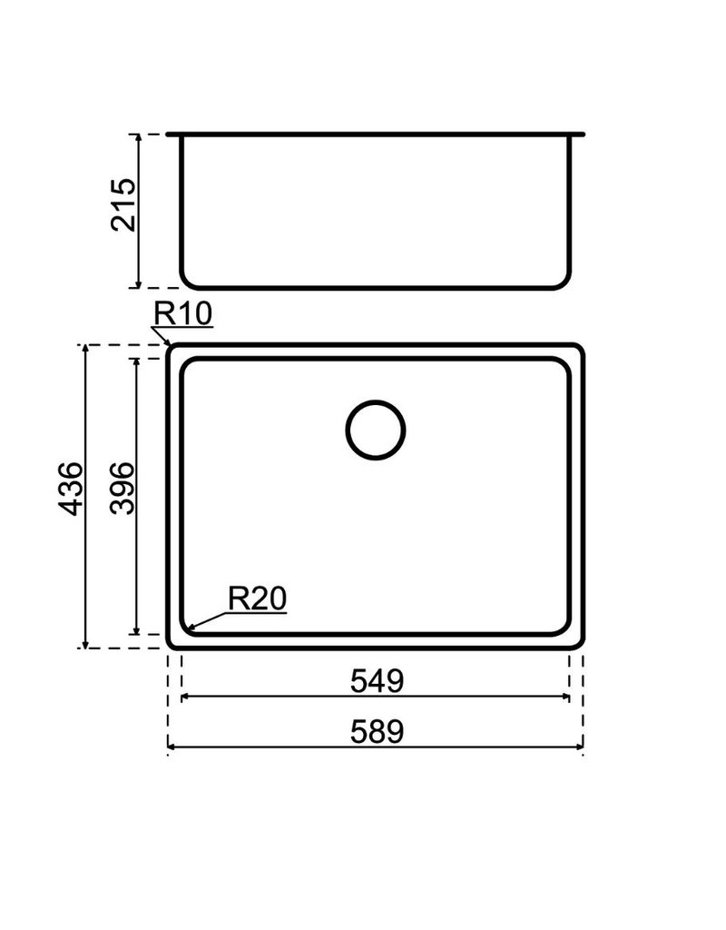 Lanesto Lanesto Giro 915 55x40 Inleg spoelbak