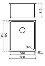 Lanesto Lanesto Giro 912 34x40 Inleg Spoelbak