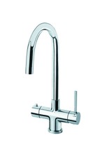 Selsiuz kranen Selsiuz Push & Turn Rond Chroom 350654 met TITANIUM Single Boiler 3 in 1 kokend water keukenkraan