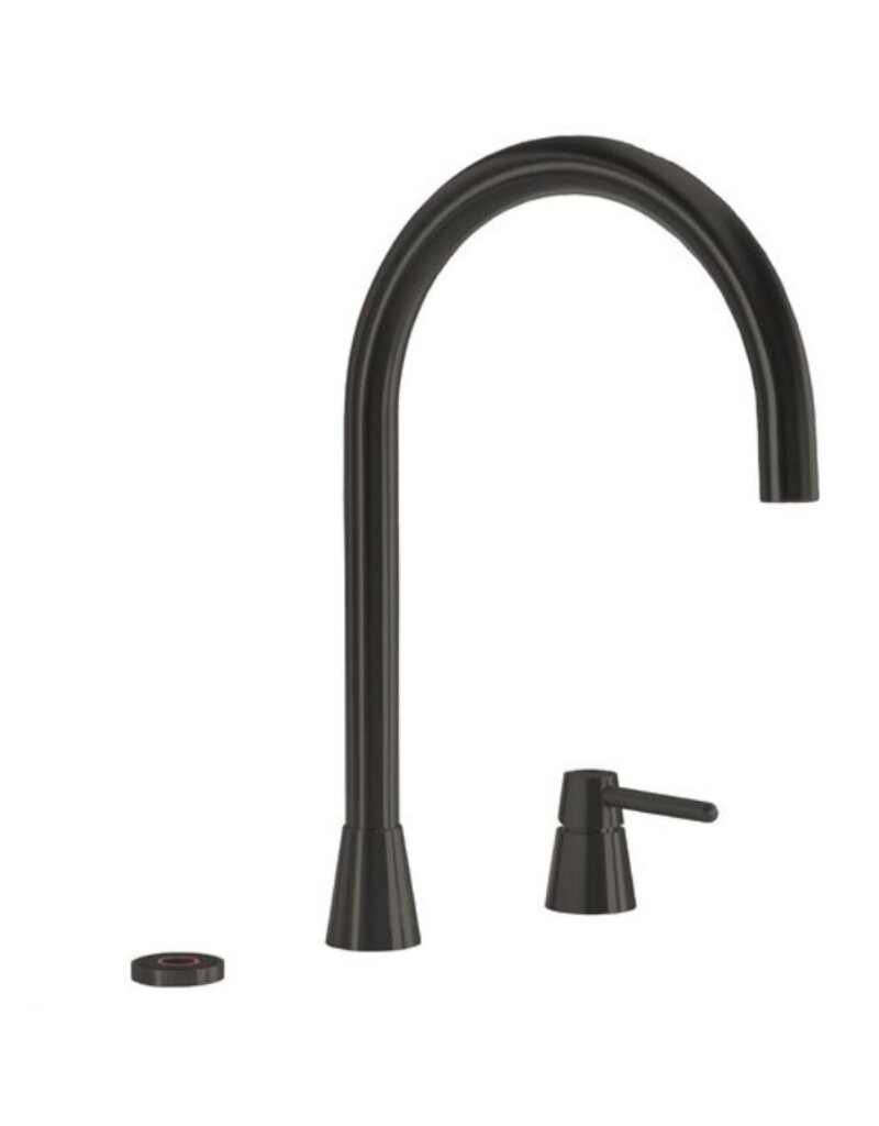 Selsiuz kranen Selsiuz Osiris Cone Counter 3-in-1 Sturdy Black Zwart met TITANIUM Combi (Extra) boiler