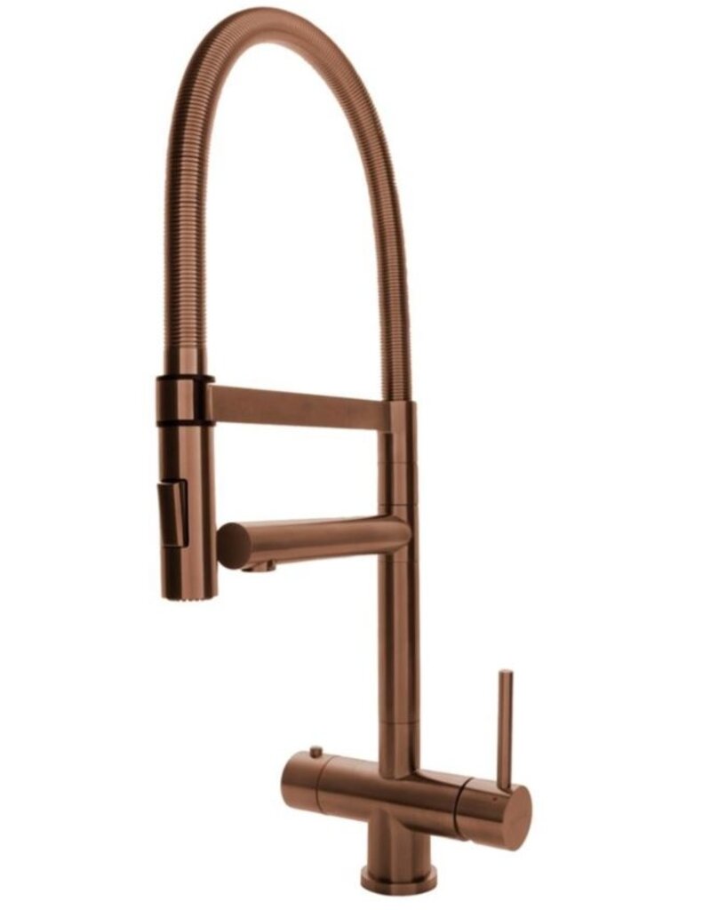 Selsiuz kranen Losse Selsiuz Push & Turn XL Copper koper kokendwaterkraan