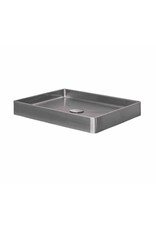 Qisani Qisani Vanity wastafel 47x32x8 RVS, incl. vaste plug 18131.02