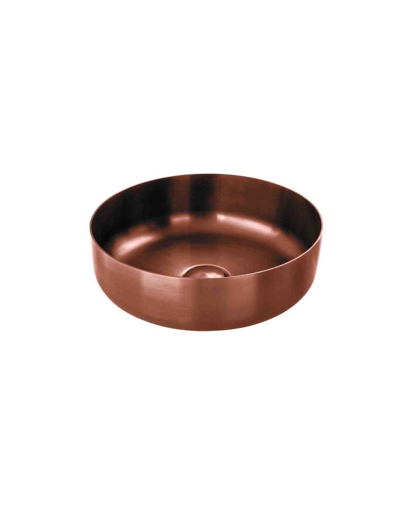 Qisani Qisani Vanity BOWL waskom 181318 35,5x10 Copper Koper, excl vaste plug
