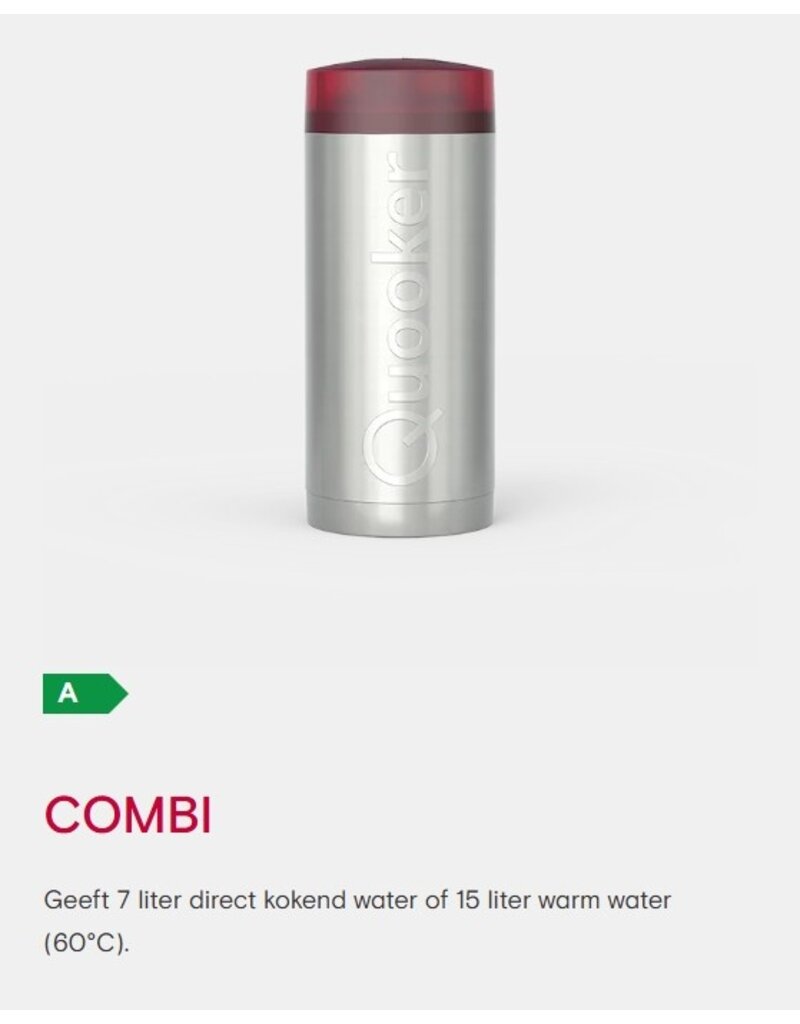 Quooker kranen Quooker Combi reservoir voor Quooker FLEX, Fusion, Front, Nordic of Twintaps kranen